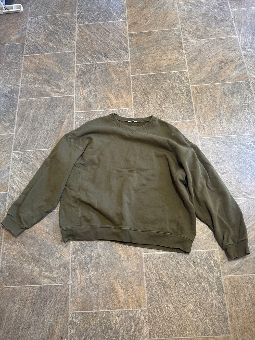 Reformation Men's Crewneck Sweater in Olive